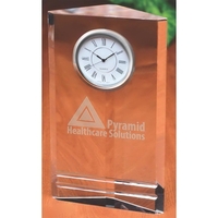 7" x 4" glass clock with triangular cut.... from ASI 71920 Moderne Glass...