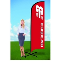 Customizable advertising flag with x-stand and single sided graphics.... from...