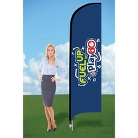 Customizable flag with ground stake and single sided graphics.... from ASI...