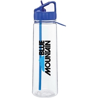 30 oz h2go Angle Single Wall Plastic Water Bottle w/Straw