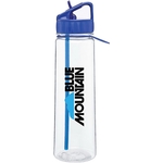 30 oz h2go Angle Single Wall Plastic Water Bottle w/Straw