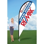 9ft Tear Drop Flag with Ground Stake-single