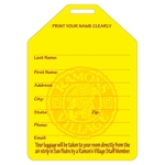 Luggage Tag w/ top cropped corners