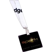 3" x 4" x 0.30" plastic identification badge with customization.... from ASI...