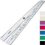 12" Straight Edge w/Metric Conversion Back