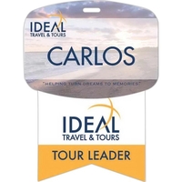 USA Made Inverted V Bottom Paper Badge Ribbon Full-Color