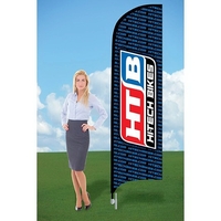 Flutter Flags with Ground Stake-Double