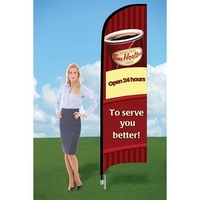 Customizable flag with ground stake and double sided graphics.... from ASI...