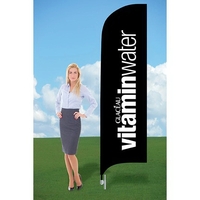8 foot banner flag with ground stake and double sided graphics.... from ASI...