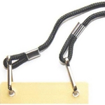 Badge Lanyard w/Double Fasteners (Black)