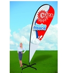 14ft Tear Drop Flag with X Stand-Double