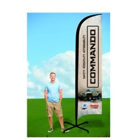Advertising flag with X Stand and double-sided, dye sublimated graphics.......