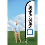 Double-Sided 11' Custom Flag w/Ground Stake - Dye Sublimated