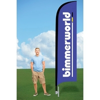 11' promotional flag with ground stake and double-sided graphics.... from ASI...