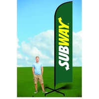 15' advertising flag with X Stand and double-sided, dye sublimated...