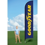 Double-Sided 15' Custom Flag w/Ground Stake - Dye Sublimated