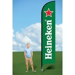 Double-Sided 15' PromoFlag w/Ground Stake - Dye Sublimated