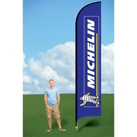 15' promotional flag with ground stake and double-sided graphics.... from ASI...