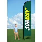 Double-Sided 15' PromoFlag w/Ground Stake - Dye Sublimated