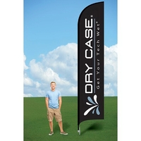 Double-Sided 15' PromoFlag w/Ground Stake - Dye Sublimated