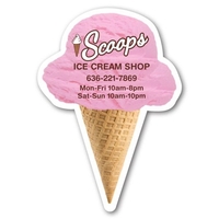 2.13" x 3" ice cream cone shaped magnet with four color... from ASI 68507 The...