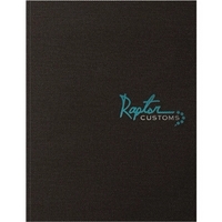 8.5" x 11" perfect-bound notebook with carbon or mesh textured cover... from...