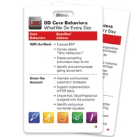 Hard card badge measuring 2" x 3.25" and made of vinyl... from ASI 66390 LarLu