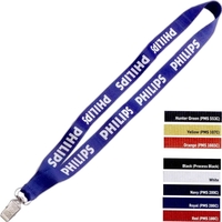 3/4" polyester sewn lanyard with silver bulldog clip.... from ASI 88060...