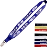 3/4" Polyester Sewn Lanyard with Silver Bulldog Clip