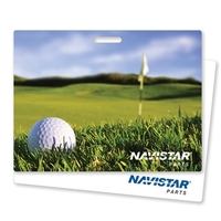 Hard card badge measuring 3" x 4" and made of vinyl... from ASI 66390 LarLu