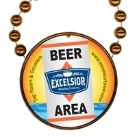 Round Mardi Gras Beads with Inline Medallion