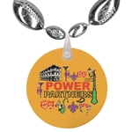 Football Shaped Combo Beads with Imprint Direct on Disk