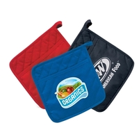 8" x 8" 100% cotton canvas pot holder with silver heat-resistant... from ASI...