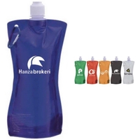 20oz Foldable,portable water bottle with carabiner. BPA free.... from ASI...