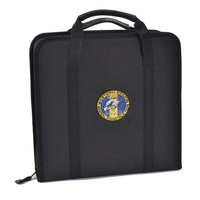 Zippered 3-ring binder with bound edges and wrap around webbing carry... from...