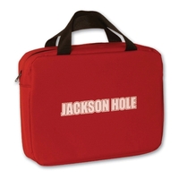 Briefcase with dual webbing carry handles and full gusset construction.......