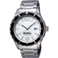 Men's and women's silver Canvas watch with a second hand, water... from ASI...
