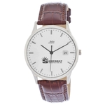 Squire Silver/Leather Men'S And Ladies' Watch