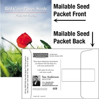 Red Corn Poppy Seeds - Mailable Packet - Custom Printed