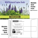 Wild Perennial Lupine - Mailable Seed Packet- Custom Printed