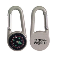Die-Cast Metal Carabiner Clip with Compass