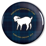 3" Diameter Round Button with Safety Pin Back