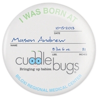 3.5" Round Keepsake Button with Safety Pin Back