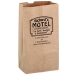 Natural Kraft Paper SOS Grocery Bag - 10 lb - Flexo Ink