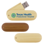 Bamboo Wood USB Swivel Flash Drive