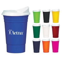 16 oz. Double Wall Insulated Coffee Tumbler with Snap-On Lid... from ASI...