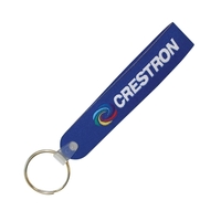 3/4" x 4" polyester key strap with plastic connector and split... from ASI...