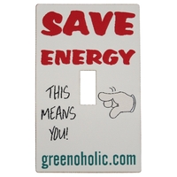 Custom fabric single light switch plate decal with non-permanent adhesive...