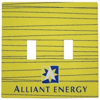 Custom fabric double light switch plate decal with non-permanent adhesive...