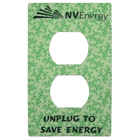 Custom fabric outlet plate decal with non-permanent adhesive backing.... from...